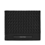 Portefeuille homme grand format calvin klein modern bar bifold 6cc w / bill k50k511374 noir
