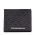 Portefeuille homme grand format calvin klein modern bar bifold 6cc w / bill k50k511834 noir