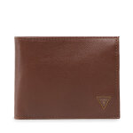Portefeuille homme grand format guess scala slg smscla lea20 marron