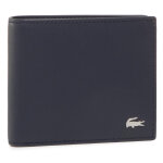 Portefeuille homme grand format lacoste small billfold nh1115fg bleu marine