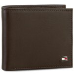 Portefeuille homme grand format tommy hilfiger eton mini cc wallet am0am00655 marron