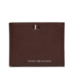 Portefeuille homme grand format tommy hilfiger th central mini cc wallet am0am11854 marron