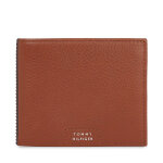 Portefeuille homme grand format tommy hilfiger th prem leather flap & coin am0am12189 marron
