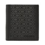 Portefeuille homme petit format calvin klein daily tech trifold 6cc w / magcoin k50k510196 noir