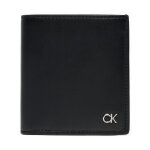 Portefeuille homme petit format calvin klein metal ck trifold 6cc w / coin k50k512290 noir