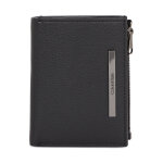 Portefeuille homme petit format calvin klein modern bar trifold 6cc detach k50k510886 noir