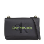 Sac  main calvin klein jeans sculpted ew flap conv25 mono k60k611866 noir