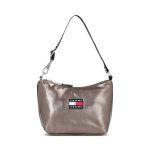 Sac  main tommy jeans tjw heritage shoulder bag metal aw0aw15436 gris