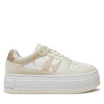 Sneakers calvin klein jeans bold platf low lace mix nbs mtr yw0yw01482 blanc