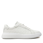 Sneakers calvin klein low top lace up lth mono hm0hm01498 blanc