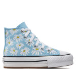 Sneakers converse chuck taylor all star lift platform floral a06338c bleu