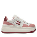 Sneakers tommy jeans retro basket flatform mix en0en02654 rose