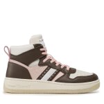 Sneakers tommy jeans tjw retro basket ripstop mix mc en0en02350 marron