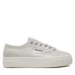 Tennis superga platform pearl matte canv 2740 s21362w gris