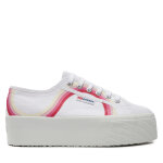 Tennis superga round stripes 2790 s4128tw blanc