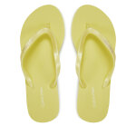 Tongs calvin klein flip flop deboss logo met hw0hw02043 jaune