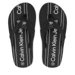 Tongs calvin klein jeans logo flip flop v3x8 - 80624 - 0058 m noir
