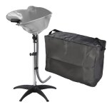 Bac lave t�te gris coiffure sur pied avec sac