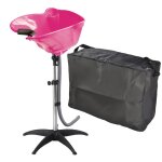 Bac lave t�te rose coiffure sur pied avec sac