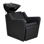 Bac � shampooing yannik professionnel avec repose - pieds �lectrique et vasque noire