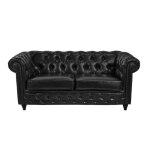 Canap� d?attente dock noir salon coiffure design confortable