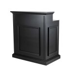 Comptoir d?accueil professionnel earl bois noir avec rangement s�curis�