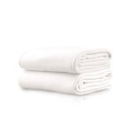Couverture polaire en polyester 240 g / m� blanche 180 x 120 cm - pbi