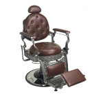 Fauteuil barbier leopold baroque marron