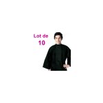 Lot de 10 x peignoir coiffure water proof noir polytex