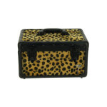 Mallette coiffure esthtique noir et dcor lopard
