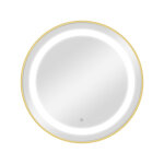 Miroir salon de coiffure mudi bree dor� led r�glable 80 cm