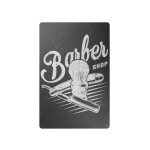 Plaque publicitaire mtallique barber shop 026
