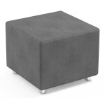Pouf salle d?attente cube gris