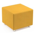 Pouf salle d?attente cube jaune