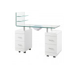 Table manucure denver plateau verre