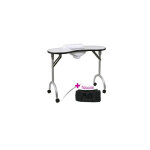 Table manucure pliante avec aspirateur incorpor