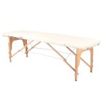 Table de massage pliante 2 segments crème Table de massage pliante 2 segments crème