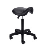 Tabouret coiffeur noir p�gase, assise selle ergonomique - coiffeo