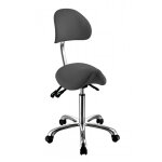 Tabouret ergonomique weelko noble gris pour coiffure et institut