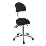 Tabouret professionnel weelko noble noir pour coiffure et esth�tique