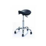 Tabouret de coupe forme selle noire