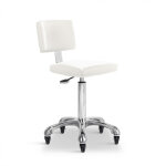 Tabouret avec dossier ramsay blanc