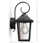 Applique d'ext�rieur noire buzzard mygarden