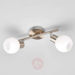 Elaina - � 2 lampes plafonnier led, nickel mat