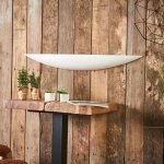 Grande applique en pltre tommi en blanc