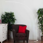 Lampadaire led minimaliste danua en blanc