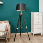 Lampadaire trpied noir ellinor