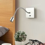 Lampe de lecture murale chrome berfin, led