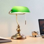 Milenka - lampe de bureau avec abat - jour vert