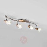 Plafonnier led en bois marena  4 lampes, e14